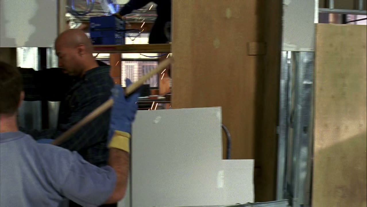 [Hammering and drilling]