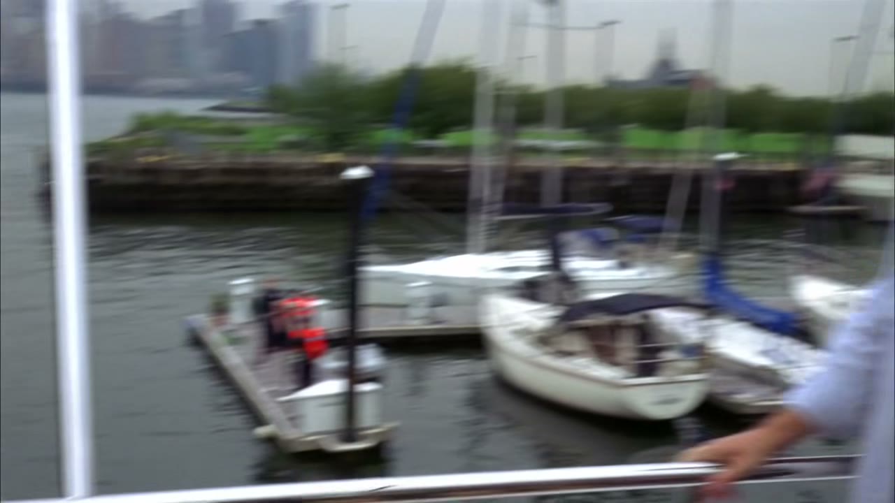 [Man on bullhorn] Sir, you need to disembark immediately.