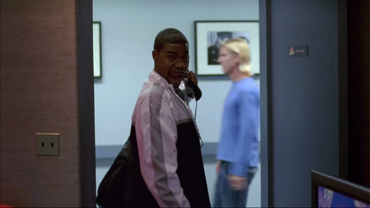 Into the ladies' bathroom.