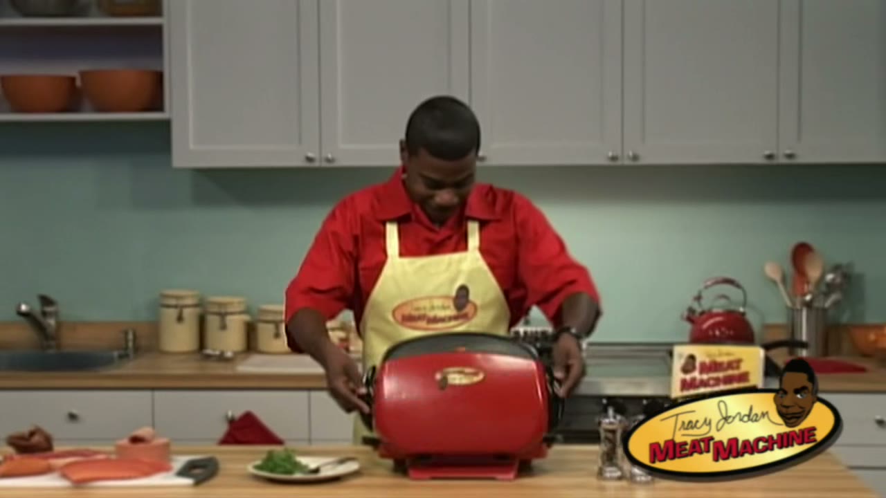 [Grill sizzling]