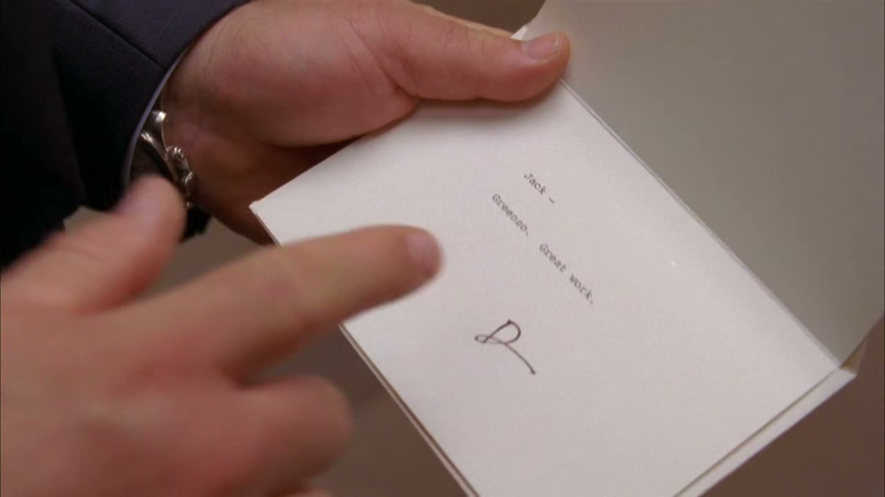 He sent me a personal card congratulating me.