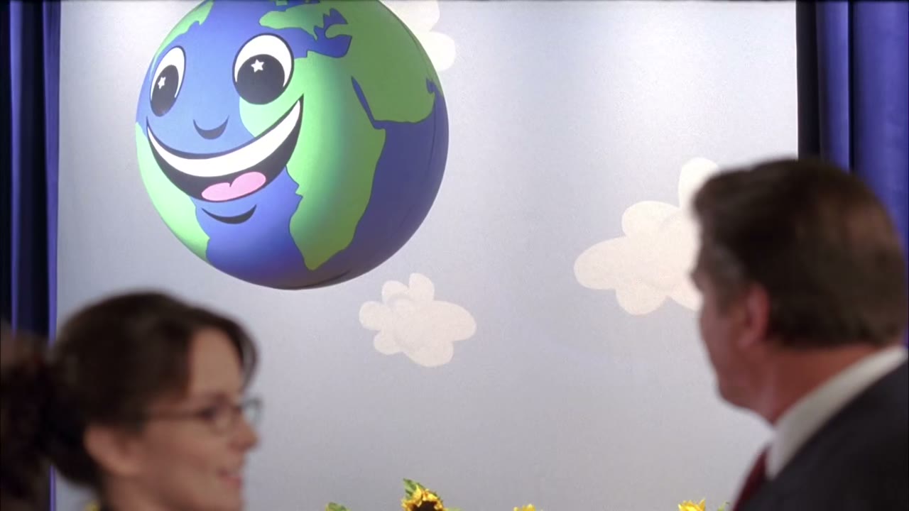 With the smiley-face earth