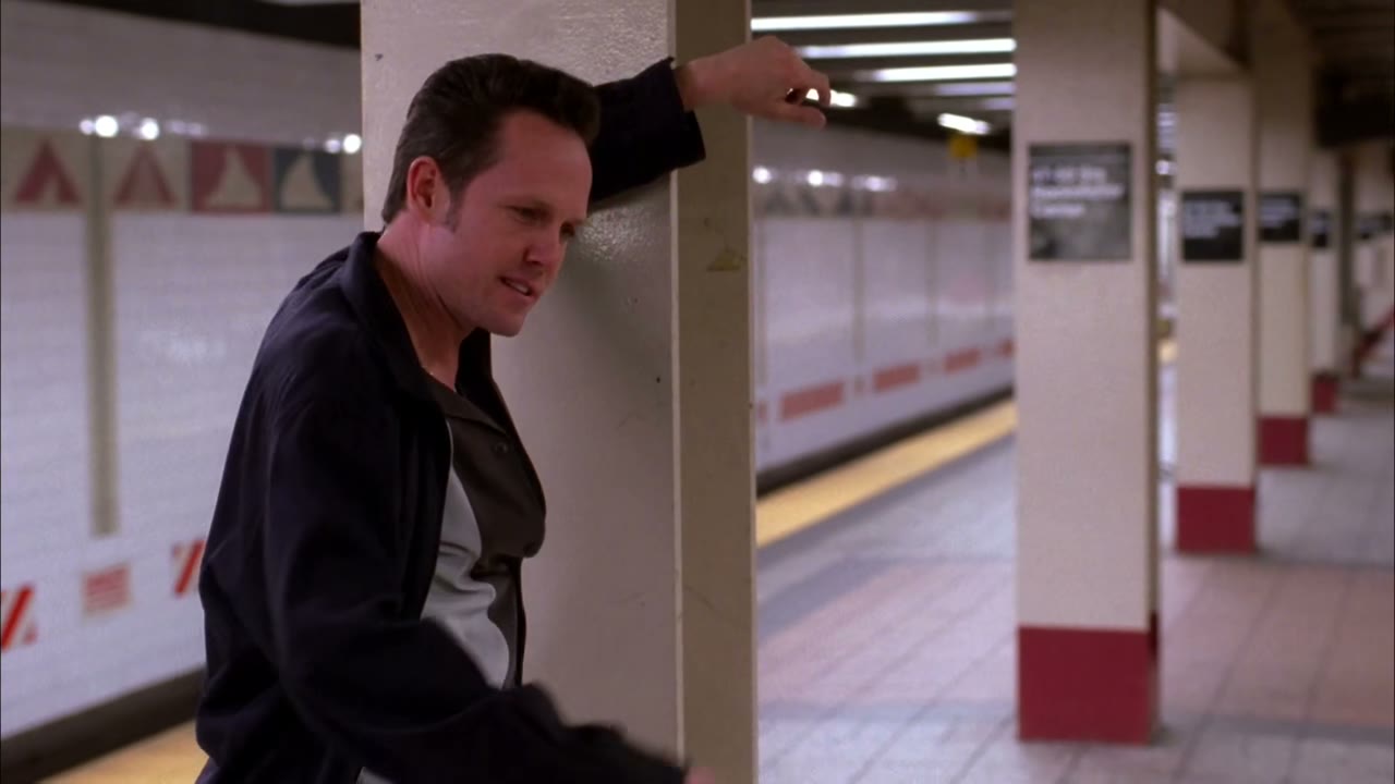 It was on a subway platform just like this.