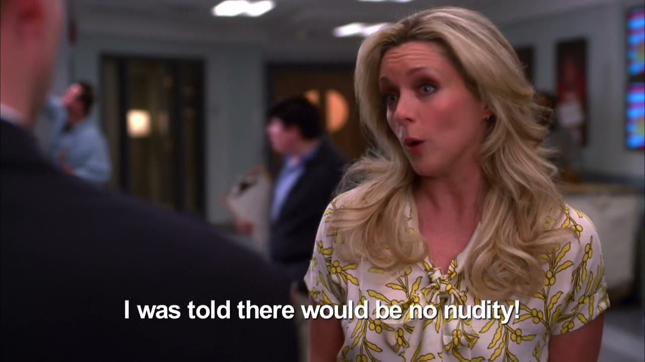 I was told there would be no nudity!
