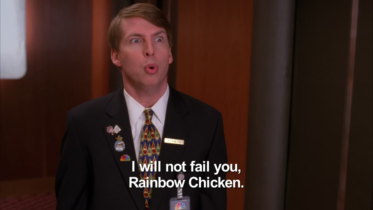 I will not fail you rainbow chicken.