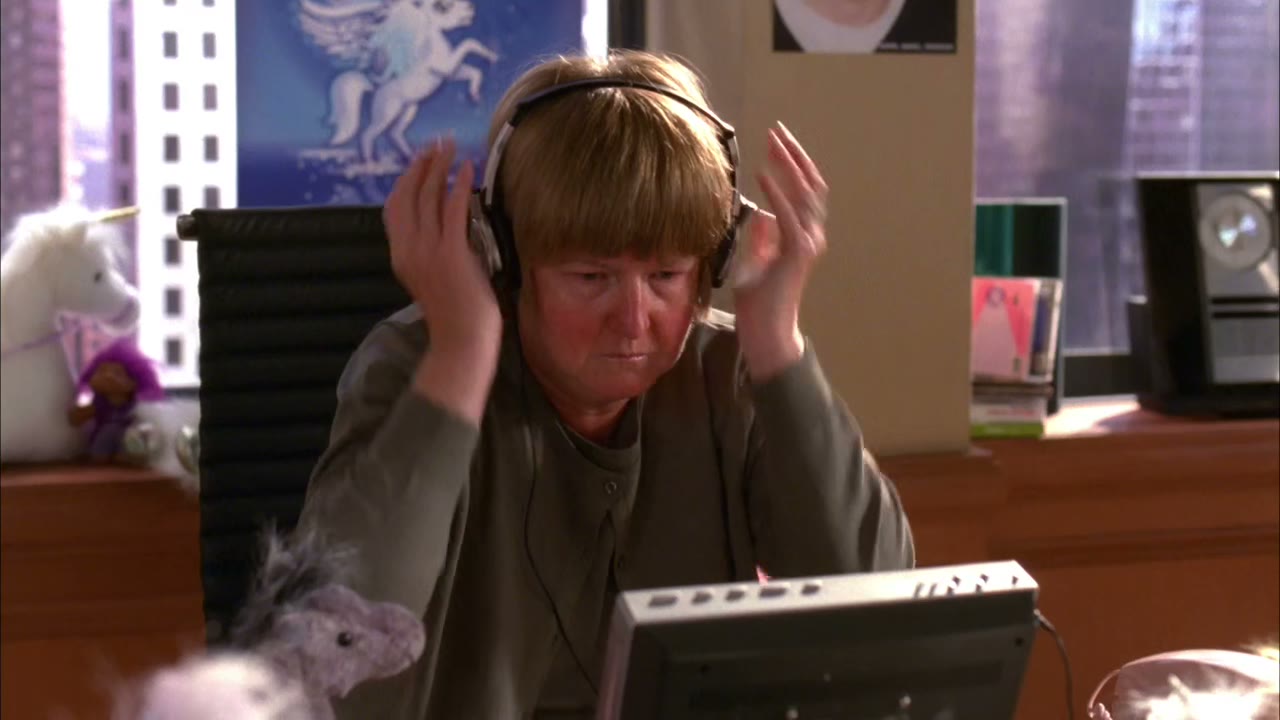 When her soaps are on!