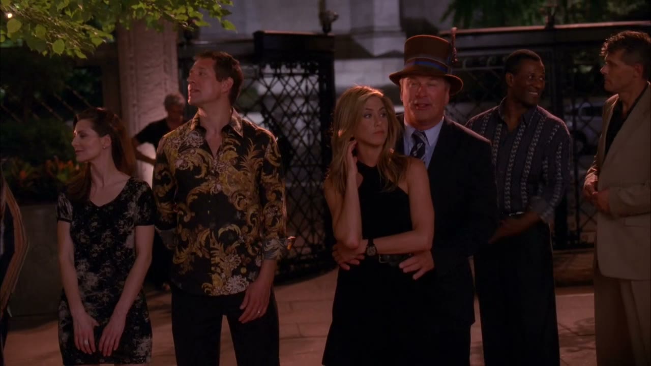 We're in line to get into a club.