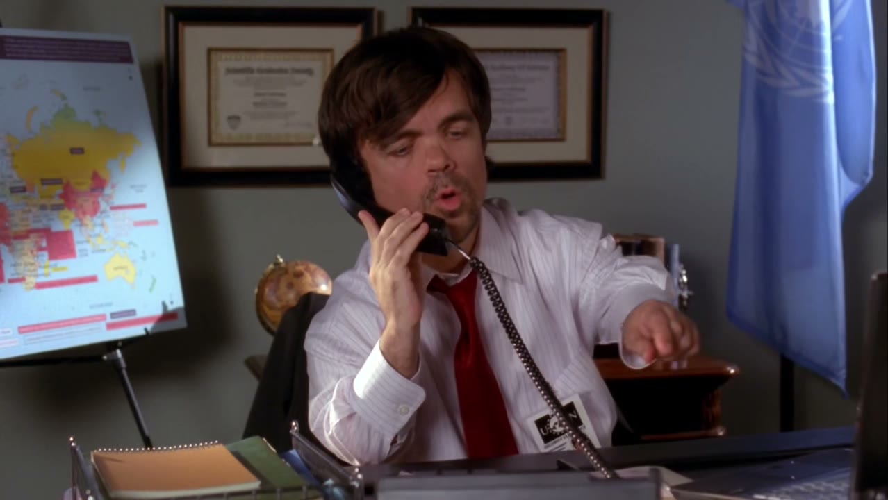 [Imitates automated voice] please hold.