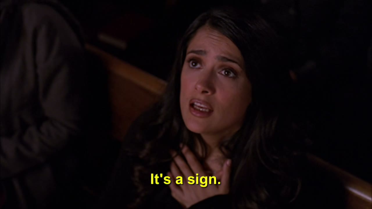 [Speaking Spanish] it's a sign.