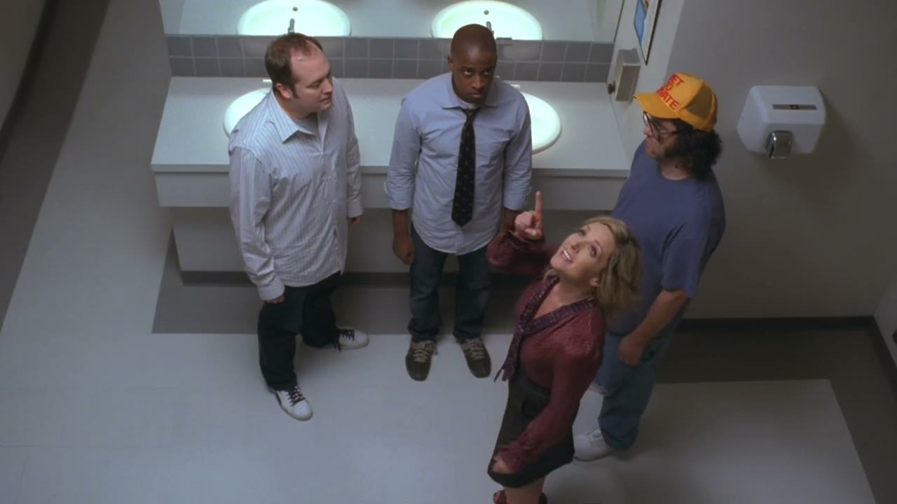 Oh, wow, they painted the ceiling in here.