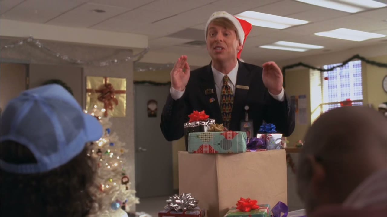 Gives the smallest gift to the tallest person.