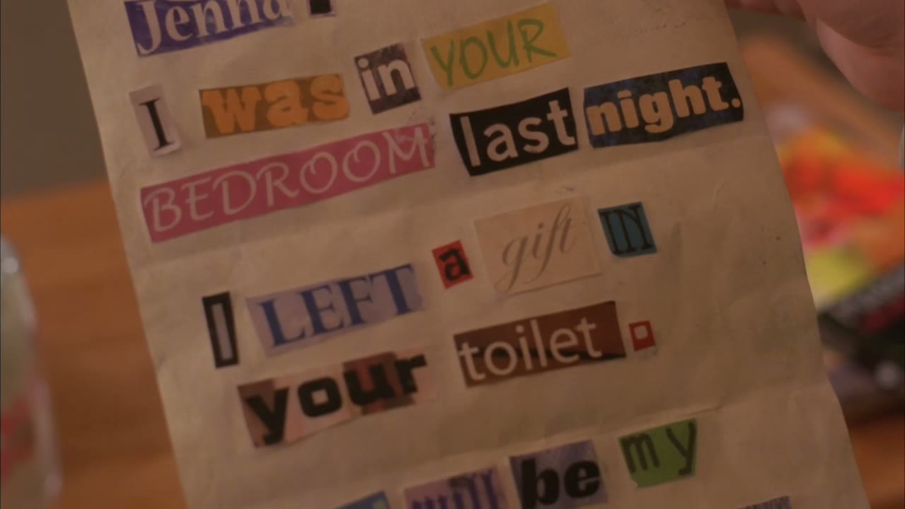 I left a gift in your toilet.