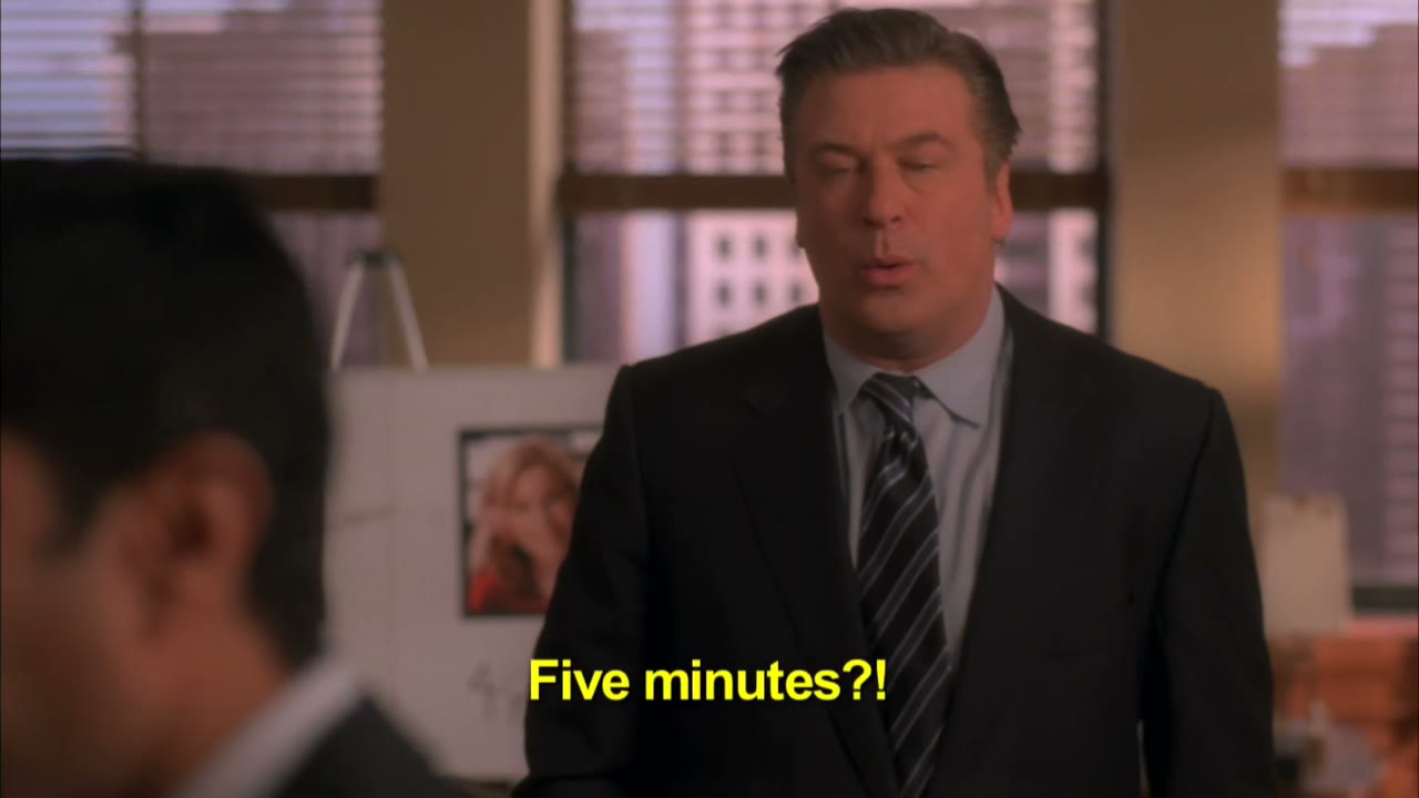 - [speaking Hindi] FIVE MINUTES?!