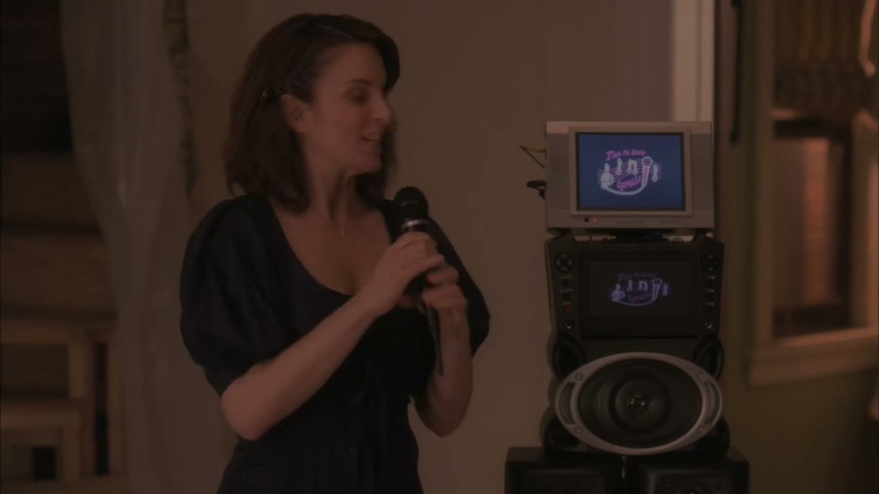 And the karaoke machine is ready to go.