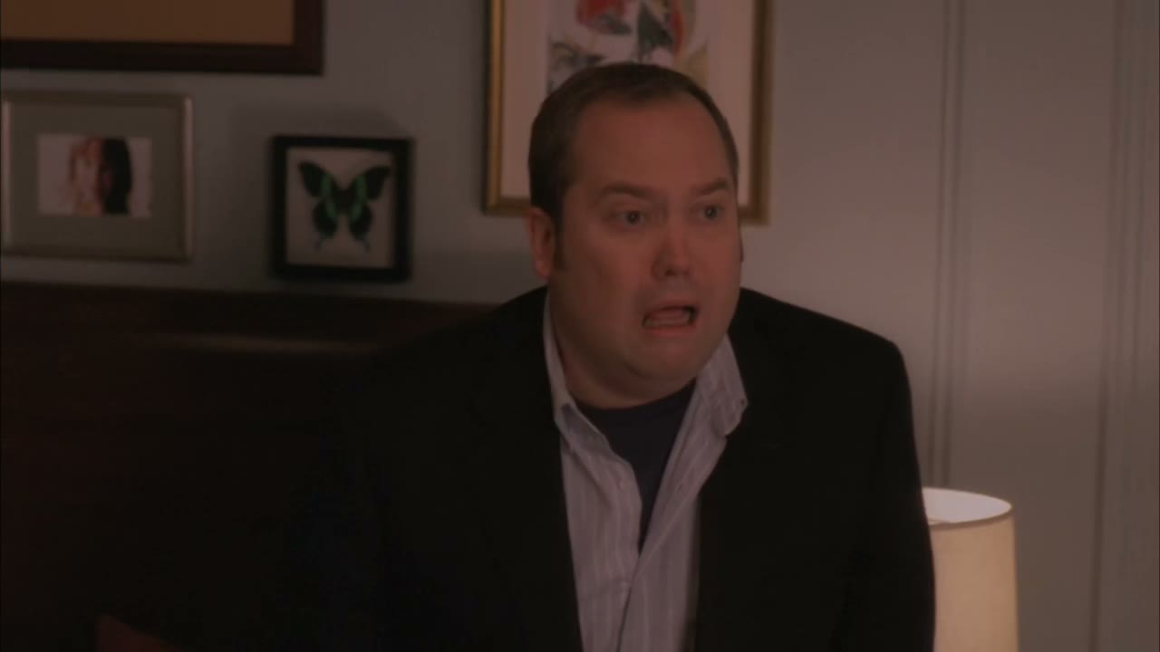 [Dog barking, door thuds]