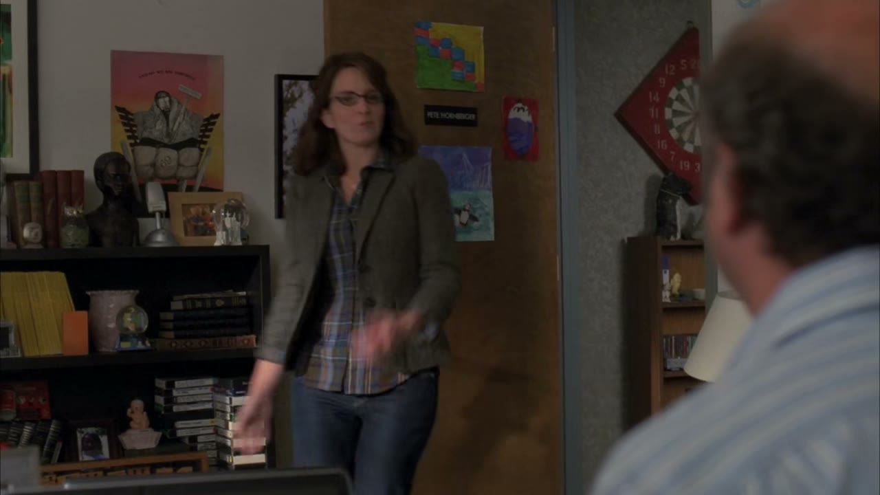 - toofer's got a head writer sign on his door.