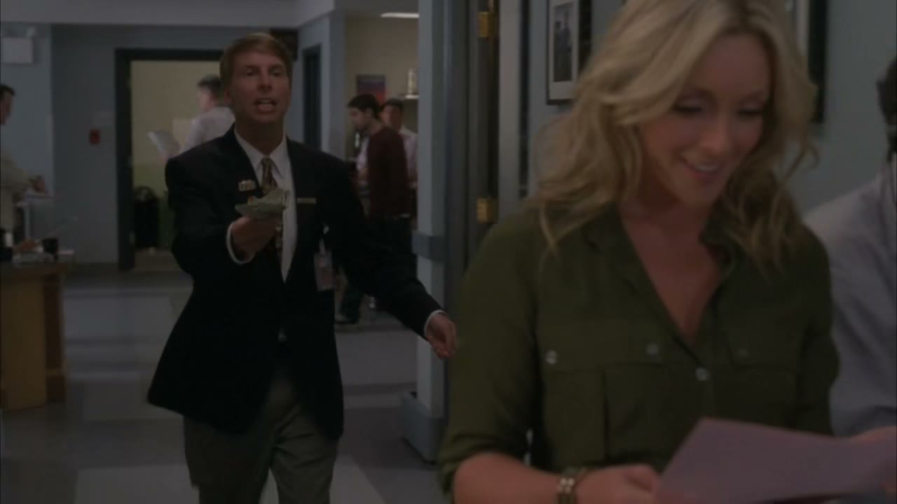 - oh, here's your money back, ma'am.