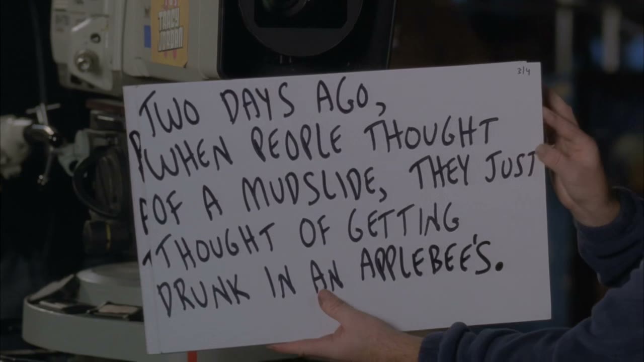 "Two days ago, when people thought of a mudslide,
