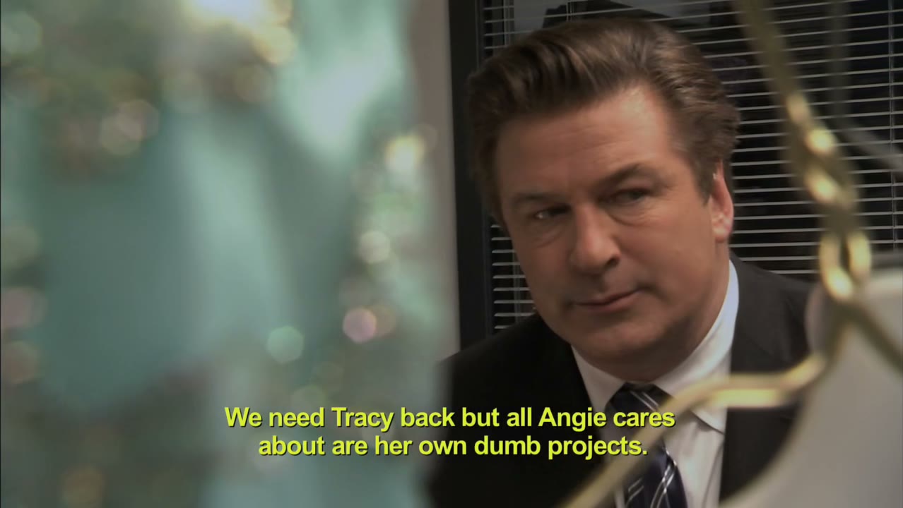 We need tracy back but all angie cares about are her own dumb projects.