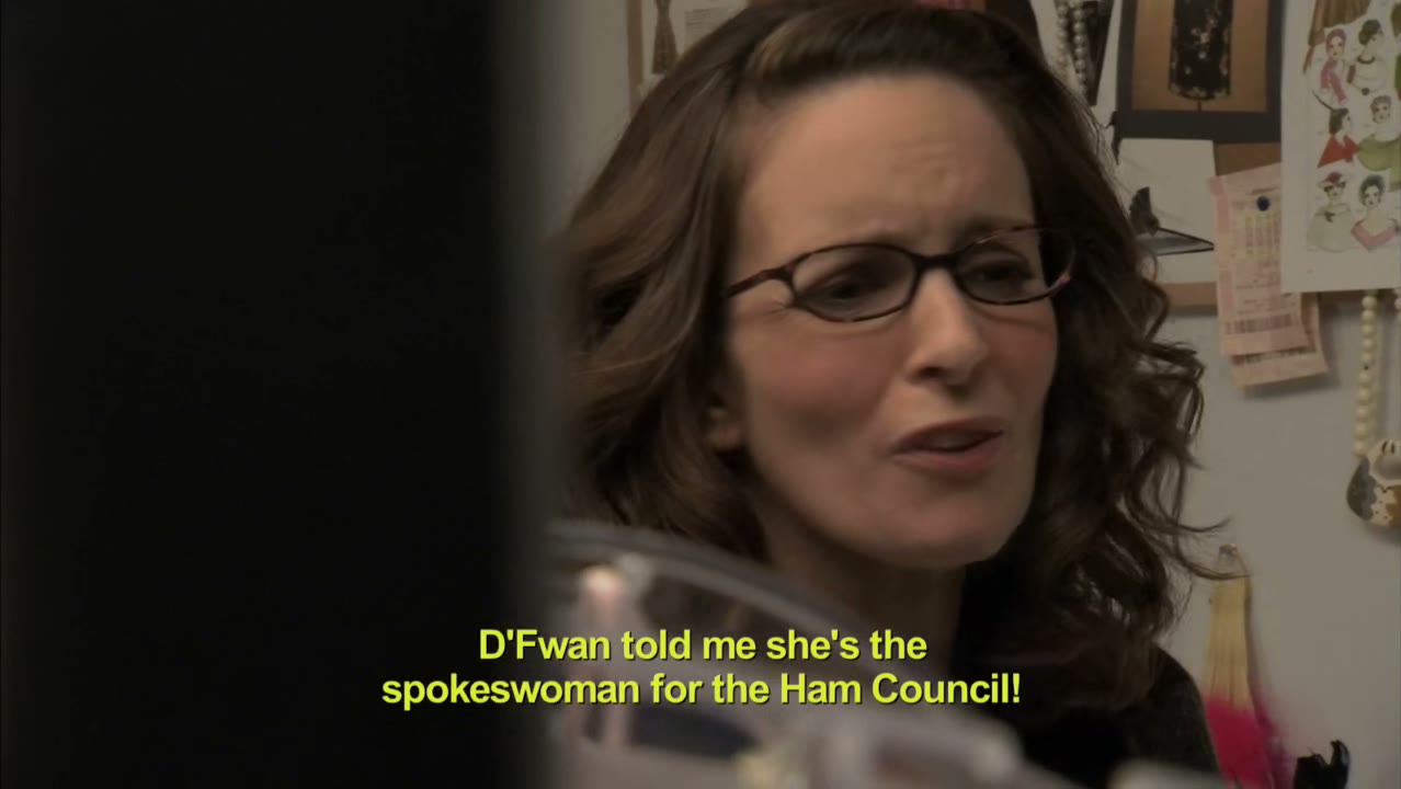 D'fwan told me she's the spokeswoman for the ham council!