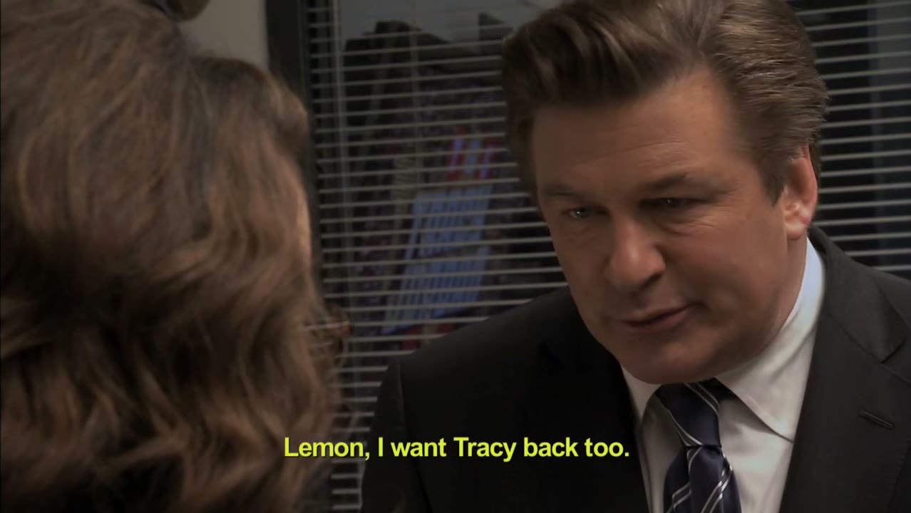 - lemon, I want tracy back too.