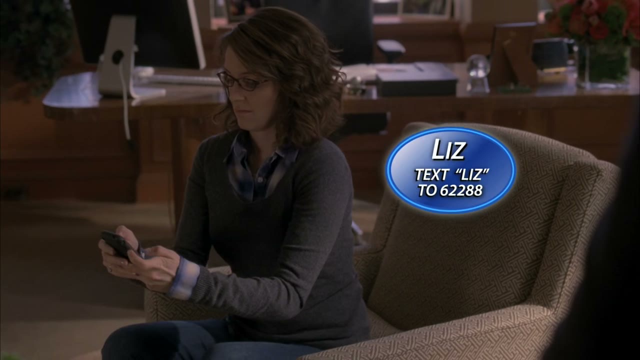 - to vote for liz lemon, text "liz" to 62288.