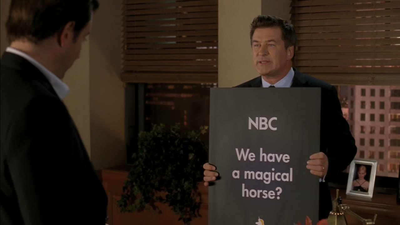 Our new slogan, "nbc, we have a magical horse?"