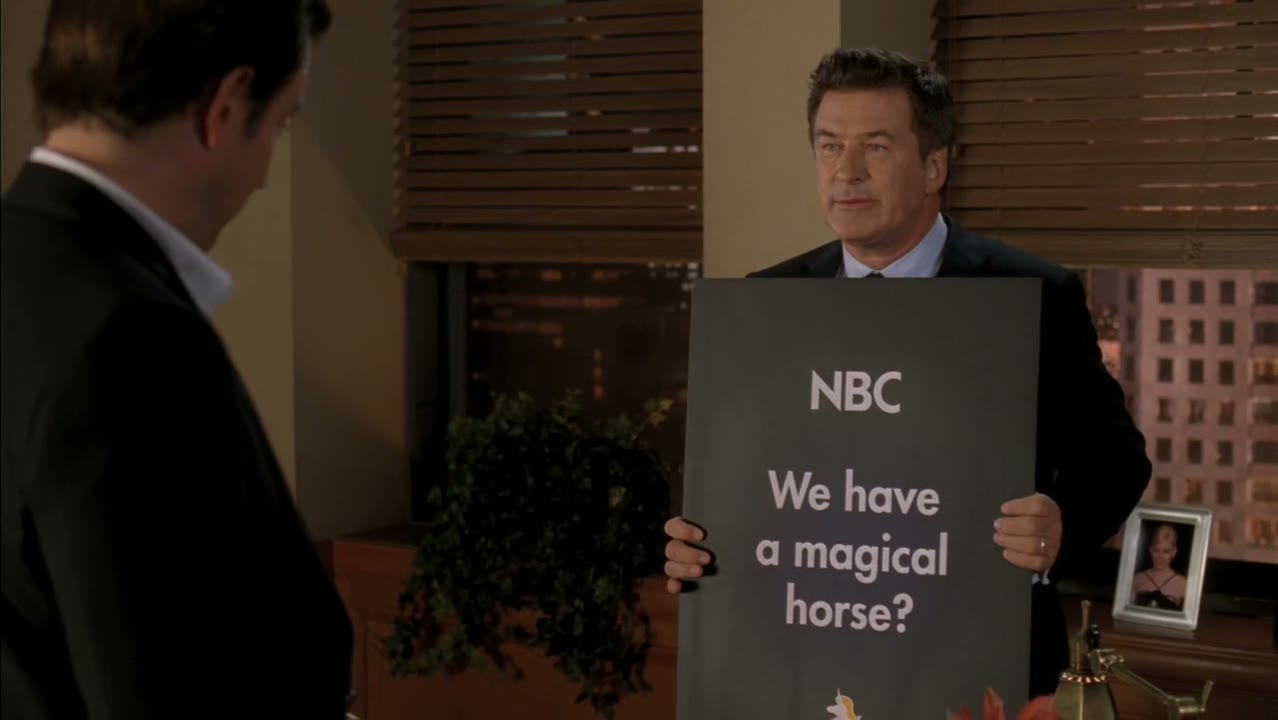 Our new slogan, "nbc, we have a magical horse?"
