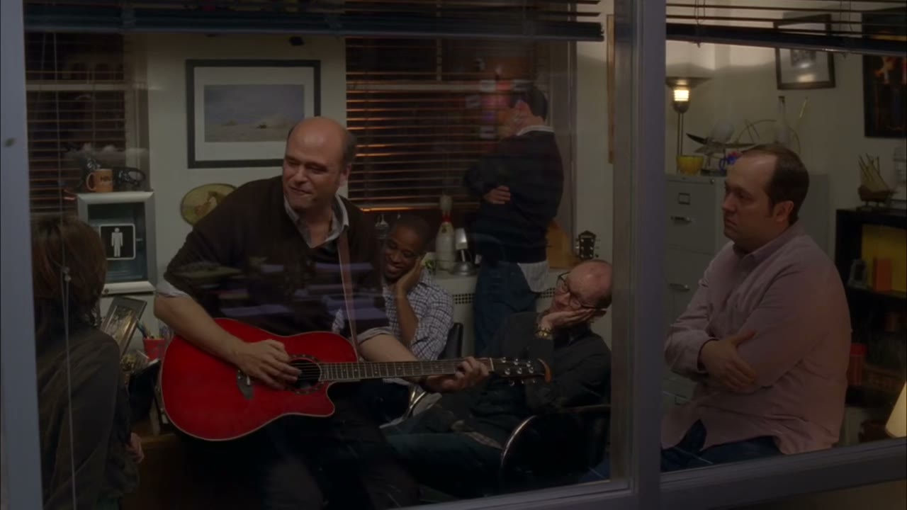 ♪ I can tell by his smile that he'll stay for a while ♪