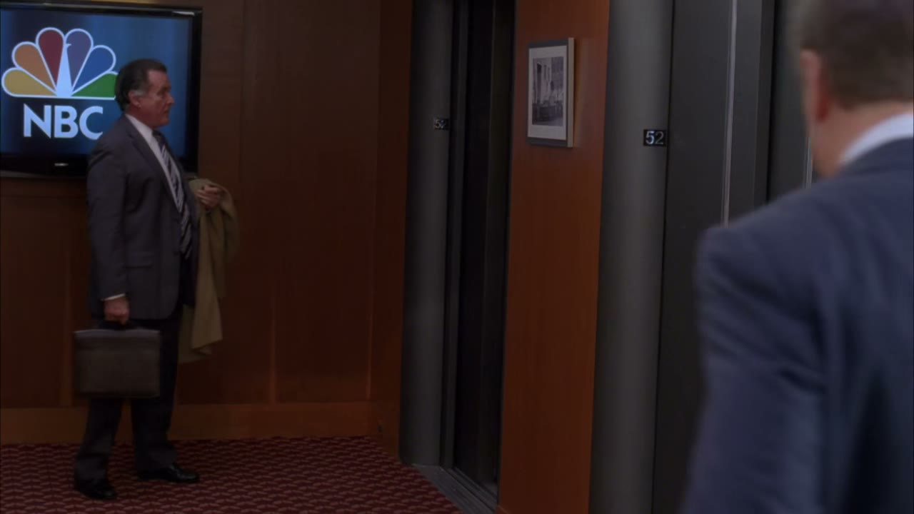 [Elevator dings]