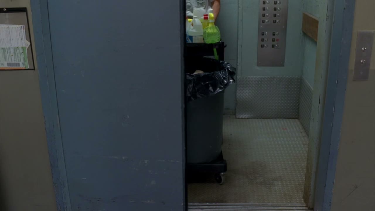 [Elevator dings]