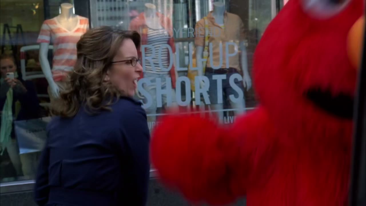Get off him, elmo!