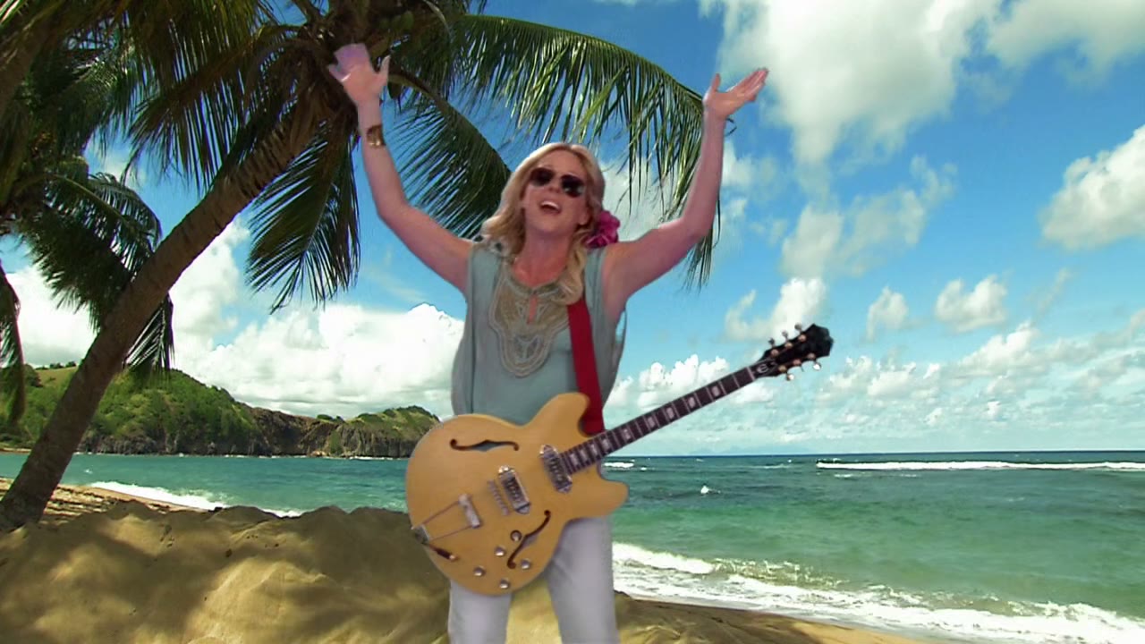 [Jamaican-style music] - ♪ I caught crabs in paradise