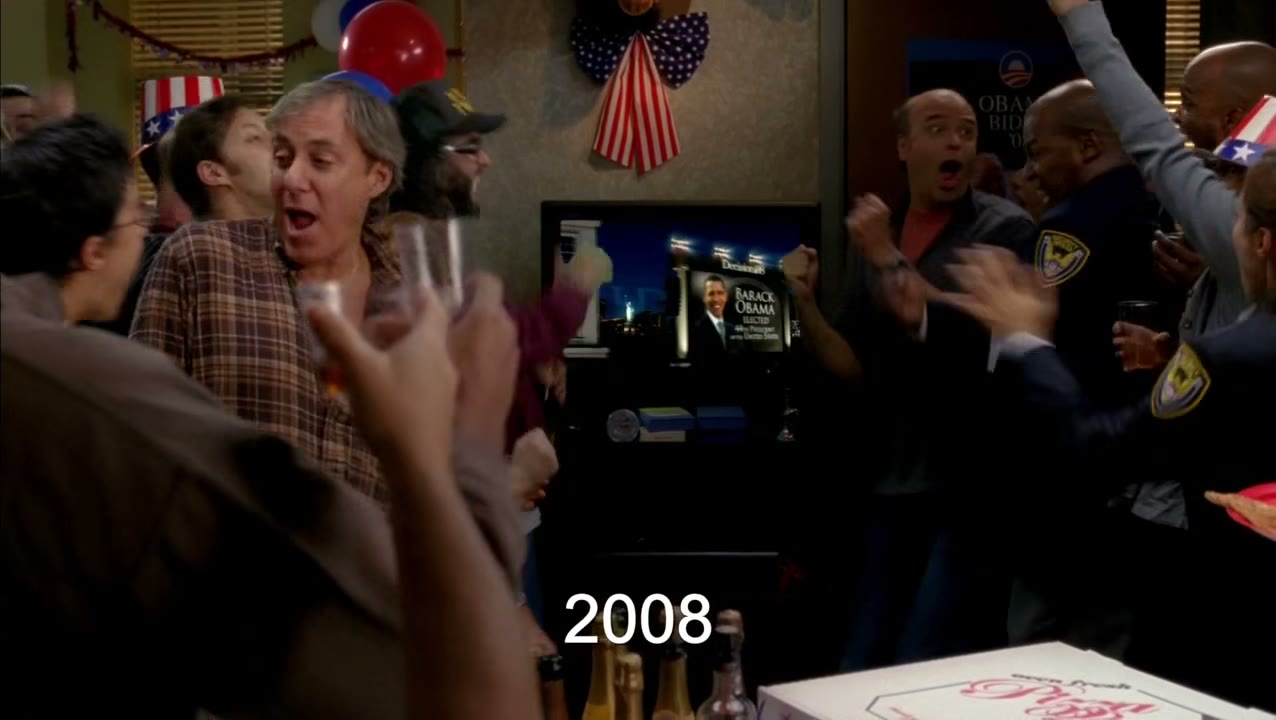 [All cheering]