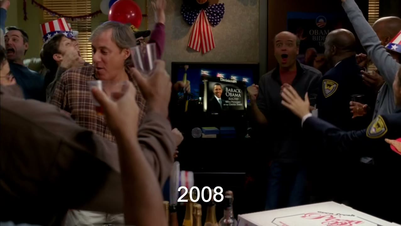 [All cheering]