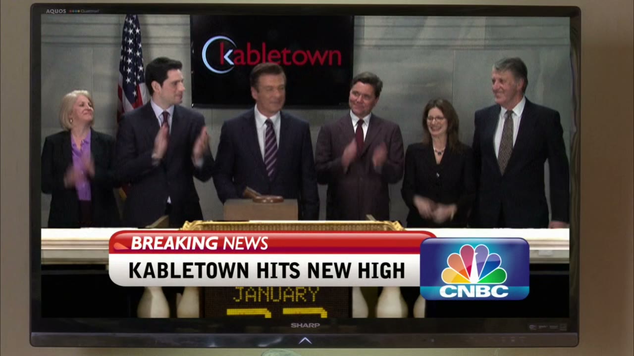 Kabletown shares closing at a new high today.